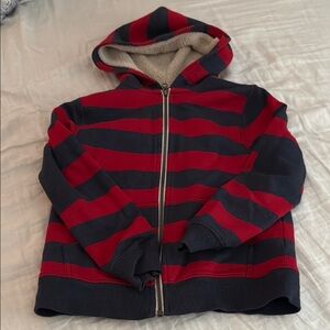 Hanna Andersson Red and Black Striped Hoodie